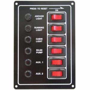 6 Gang Switch Panel with Circuit Breakers