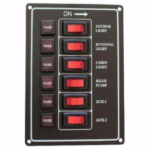 6 Gang Switch Panel with Fuses