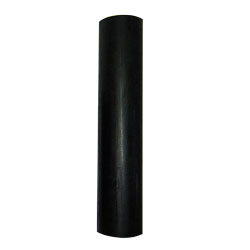 12" Black Flat Roller with 25mm Bore