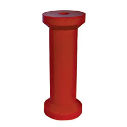 8" Red Keel Roller with 17mm Bore - Wide Middle