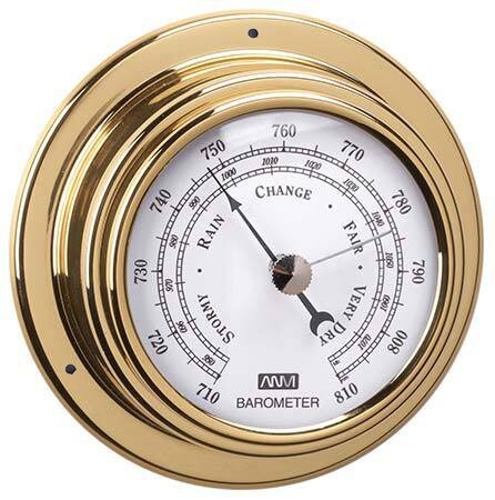 Marine Barometer - Brass or Chrome Plated Brass