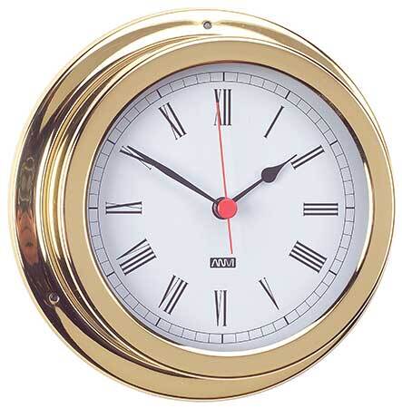 Marine Clock - Brass or Chrome Plated Brass