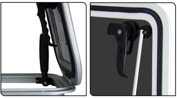 Low Profile Aluminium Hatches - 5 sizes with Silver Frame
