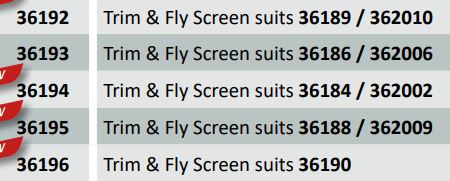 Aluminium Hatch Screens to suit above