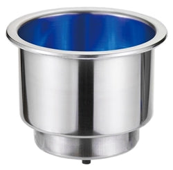 Large Recessed Drink Holder with LED - Stainless Steel
