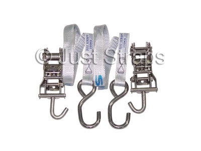 Stainless Steel Heavy Duty Transom Tie Downs - 2 by 25mm by 1.5mtr