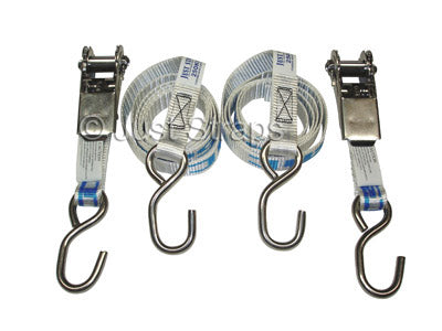 Stainless Steel Light Duty Transom Tie Downs - 2 by 25mm by 1.5mtr