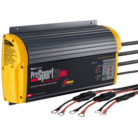 ProMariner ProSport 20 Plus Recreational 20amp 3 Bank Battery Charger