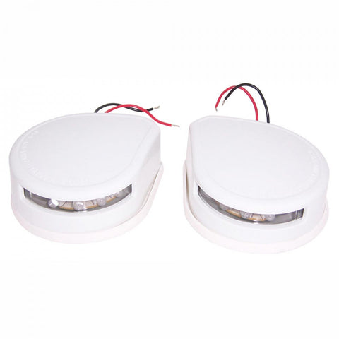 LED Bow Mount Port and Starboard Navigation Lights - White