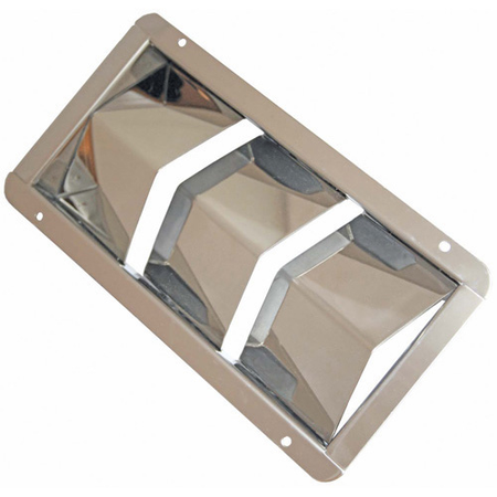 Large Stainless Steel 3 or 5 Louvre Vent