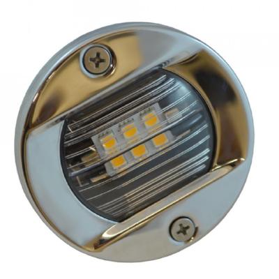 Flush Mount Round Stainless Steel LED Light Hunts Marine