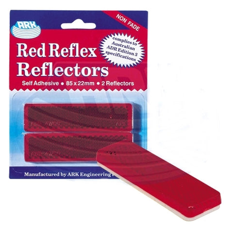 Pair of Stick On Reflectors - Red