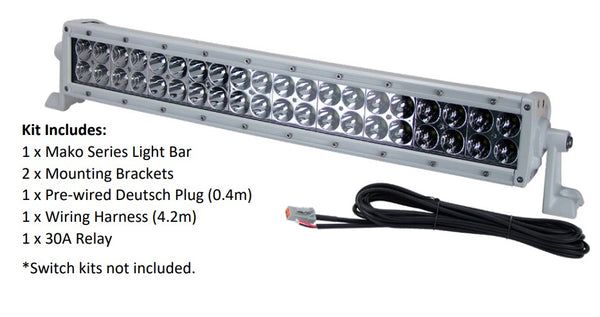 Mako LED Spot/Flood Light Bars - Available in 2 colours in 3 sizes