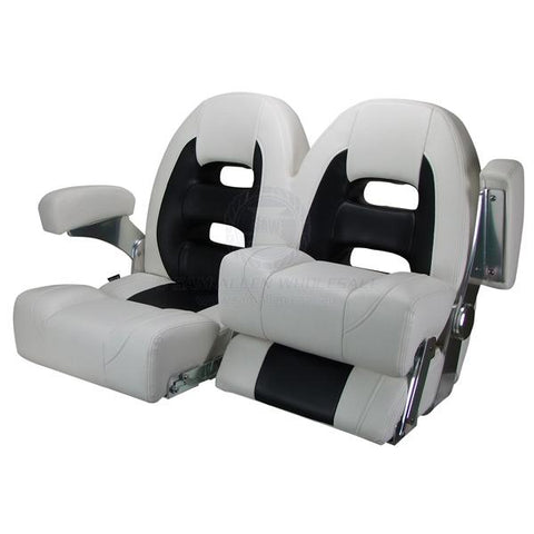 Relaxn Double Cruiser Seats with Flip up Bolsters - 2 Colour Choices