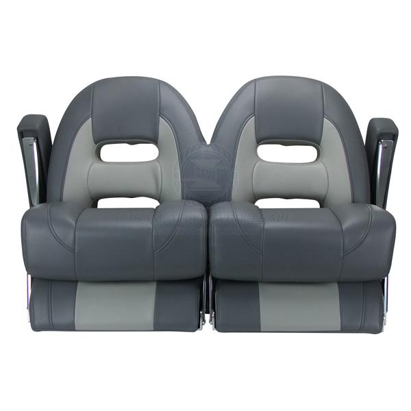 Relaxn Double Cruiser Seats with Flip up Bolsters - 2 Colour Choices