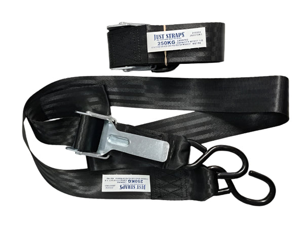 Transom Tie Down Strap Over Lever Type - Pair