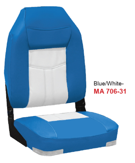 High Back Deluxe Folding Seat - 6 Colour Combos