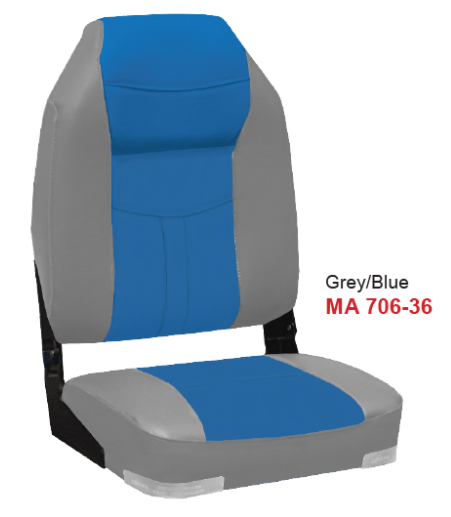 High Back Deluxe Folding Seat - 6 Colour Combos