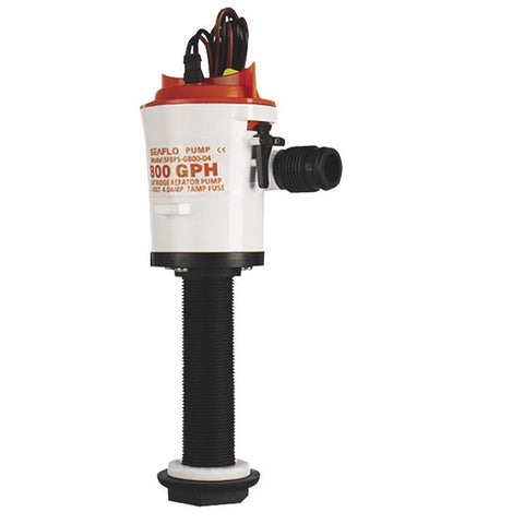 SeaFlo 12V 800GPH Live Bait Tank Pump - Straight