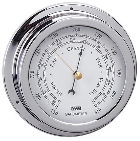 Marine Barometer - Brass or Chrome Plated Brass