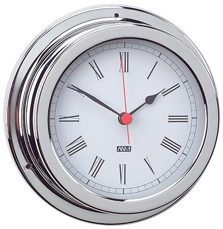 Marine Clock - Brass or Chrome Plated Brass