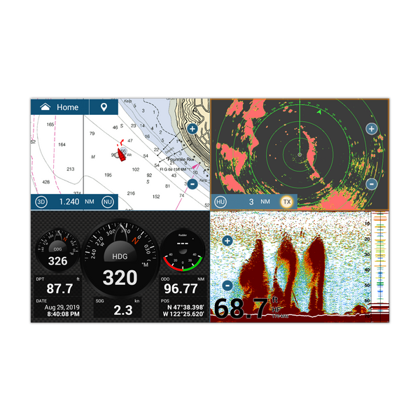 Furuno TZT3 Hybrid Control 12" Sounder / GPS Chartplotter INC AUS CHART