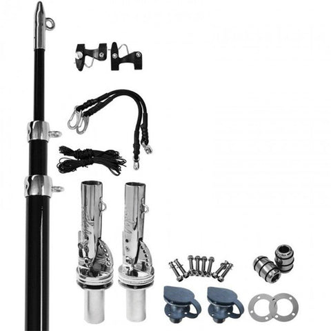 Complete Viper Deck Mount Outrigger Set Includes Bases, Poles and Line Clip Kit