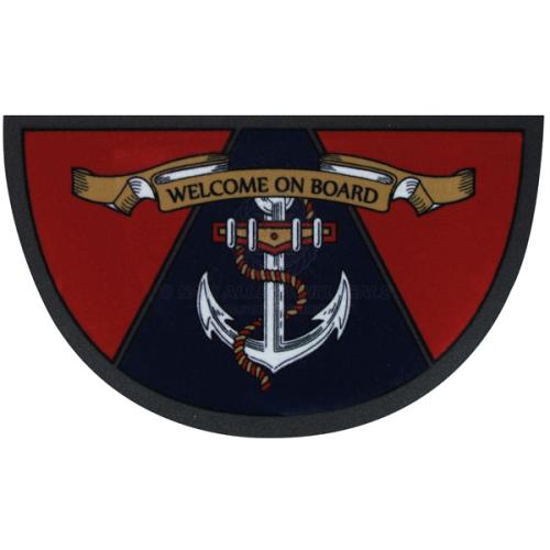 Welcome On Board Anchor Semi Circle Doormat