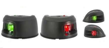 USA style small bow mount Nav Lights - Black Pair