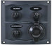 BEP Switch Panel 3 and 5 Way with 12volt Socket and Fuses - Black or White