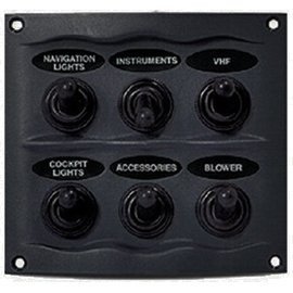 BEP Switch Panel 4 and 6 Way with Fuses - Black or White