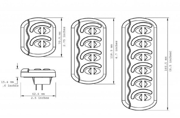 BEP Contour Gen 2 Switch Panels - 3 Sizes in Black or White and with or without fuses