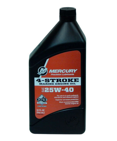 Mercury 4 Stroke 25W-40 Oil 946ml (PN:92-8M0078627)