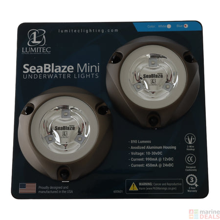 Lumitec LED Underwater Transom Lights (Pair)- White or Blue